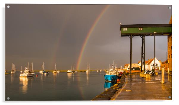 Under a double rainbow. Acrylic by Bill Allsopp