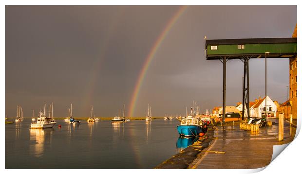 Under a double rainbow. Print by Bill Allsopp