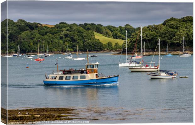 St Mawes to Falmouth Ferry Canvas Print by Jim Monk