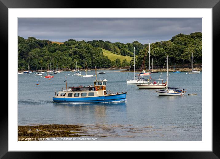 St Mawes to Falmouth Ferry Framed Mounted Print by Jim Monk