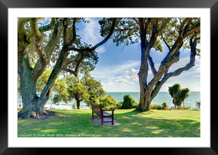 Bench with a view Framed Mounted Print by Stuart Wyatt