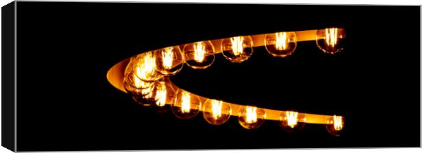 Arc of LED Bulbs Canvas Print by Glen Allen