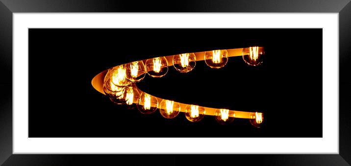 Arc of LED Bulbs Framed Mounted Print by Glen Allen
