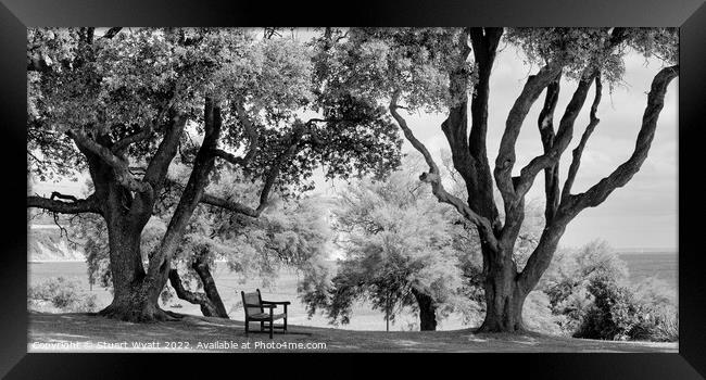 Bench with a view Framed Print by Stuart Wyatt