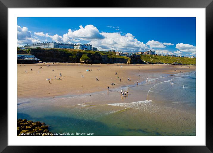 Whitby Beach Framed Mounted Print by Nic Croad