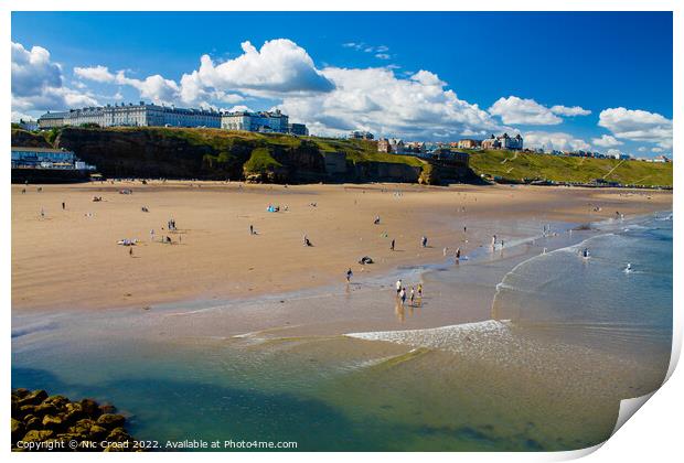 Whitby Beach Print by Nic Croad
