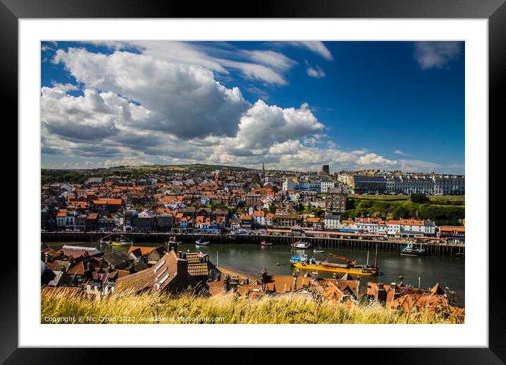 Whitby Harbour Framed Mounted Print by Nic Croad