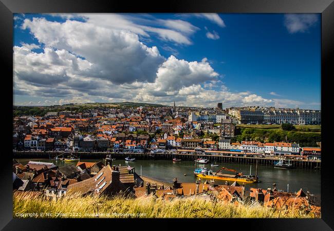 Whitby Harbour Framed Print by Nic Croad