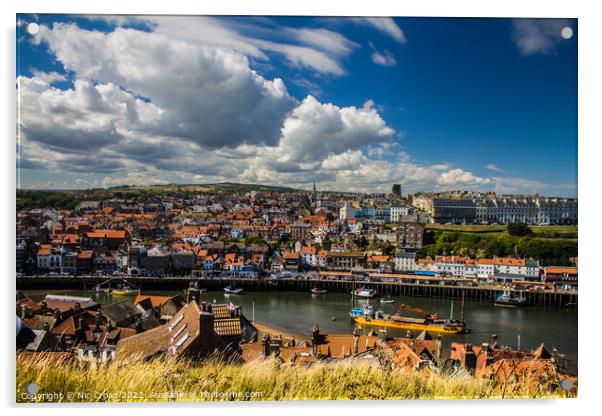 Whitby Harbour Acrylic by Nic Croad