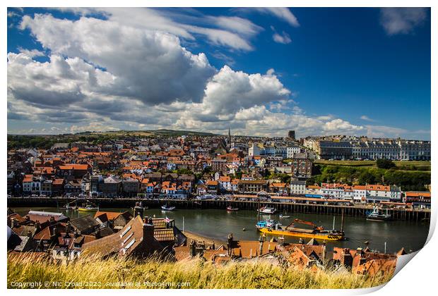 Whitby Harbour Print by Nic Croad