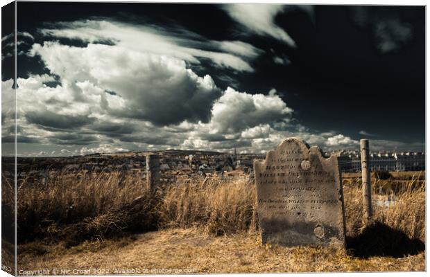 Whitby Grave Canvas Print by Nic Croad