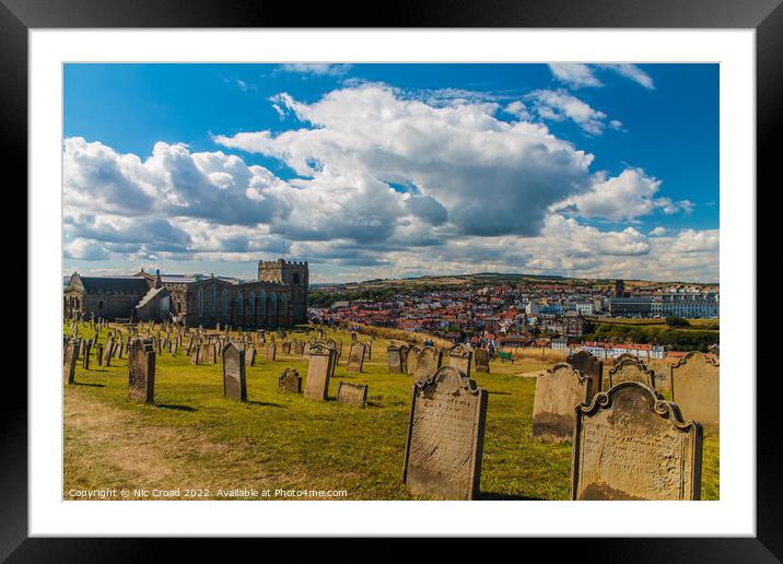 Church of St. Marys Cemetery, Whitby Framed Mounted Print by Nic Croad