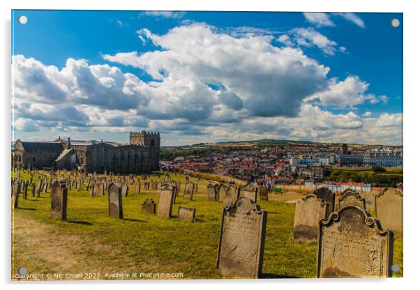 Church of St. Marys Cemetery, Whitby Acrylic by Nic Croad