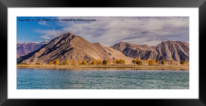Yarlung Zangbo River - Tibet Framed Mounted Print by colin chalkley