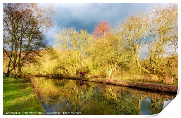 Cromford Canal Reflection Derbyshire Print by Craig Yates