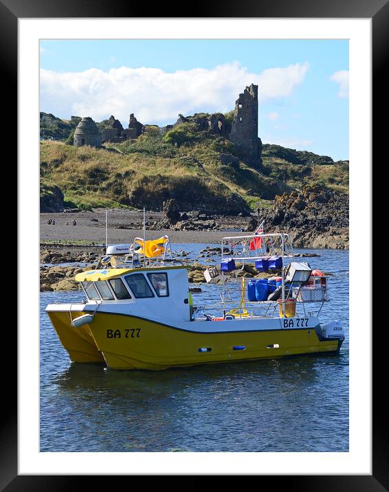 Fishing vessel at Dunure, South Ayrshire Framed Mounted Print by Allan Durward Photography