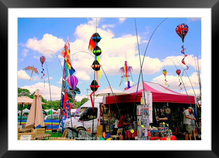Flags and Kites. Framed Mounted Print by john hill