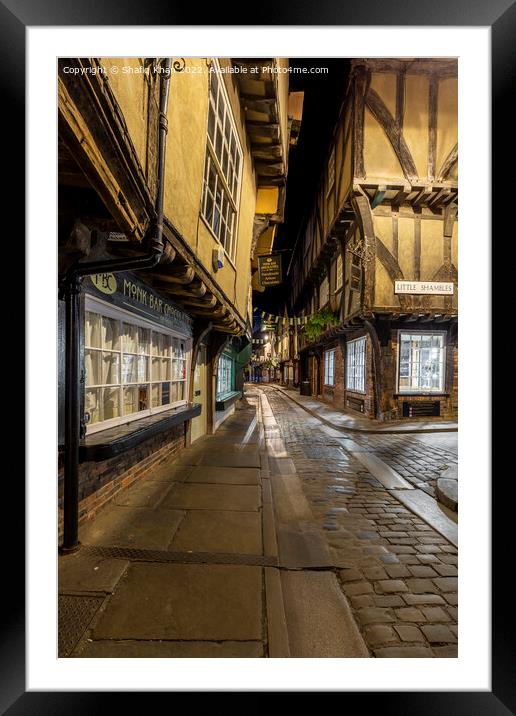The Shambles, Medieval Street in York Framed Mounted Print by Shafiq Khan