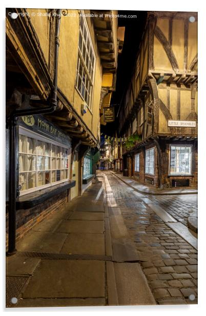 The Shambles, Medieval Street in York Acrylic by Shafiq Khan