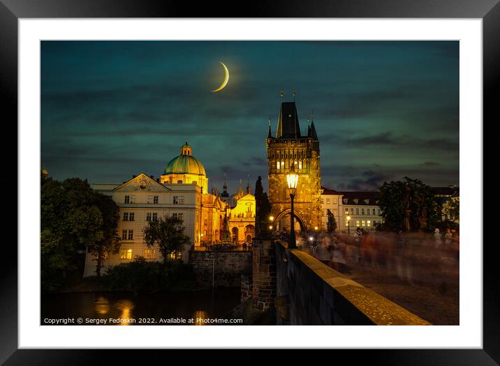 Prague, Czech Republic. Charles Bridge (Karluv Most - in czech)  Framed Mounted Print by Sergey Fedoskin