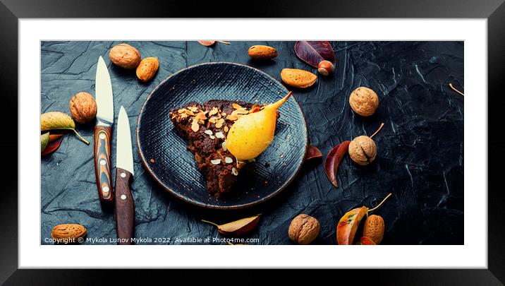 Autumn pear pie Framed Mounted Print by Mykola Lunov Mykola