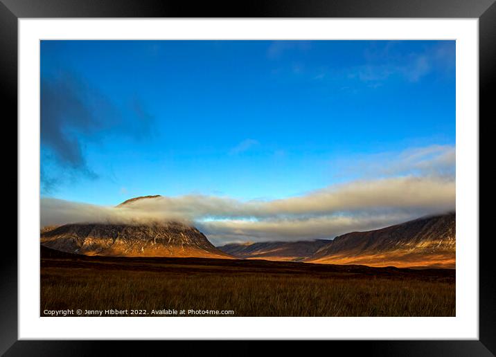 Low cloud over Buachaille Etive Mor in Glencoe Framed Mounted Print by Jenny Hibbert