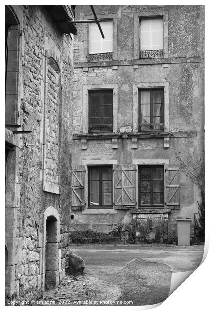 Quaint Old Houses, Montmedy-Haut, France Print by Imladris 