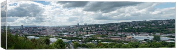 Sheffield City Panoramic Canvas Print by J Biggadike