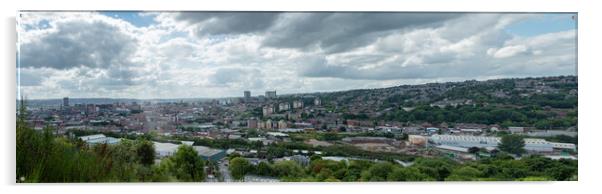 Sheffield City Panoramic Acrylic by J Biggadike