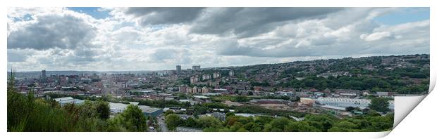 Sheffield City Panoramic Print by J Biggadike