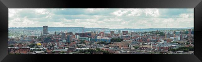 Sheffield Panoramic View Framed Print by J Biggadike
