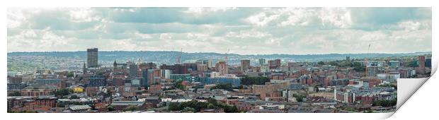 Sheffield Panoramic View Print by J Biggadike