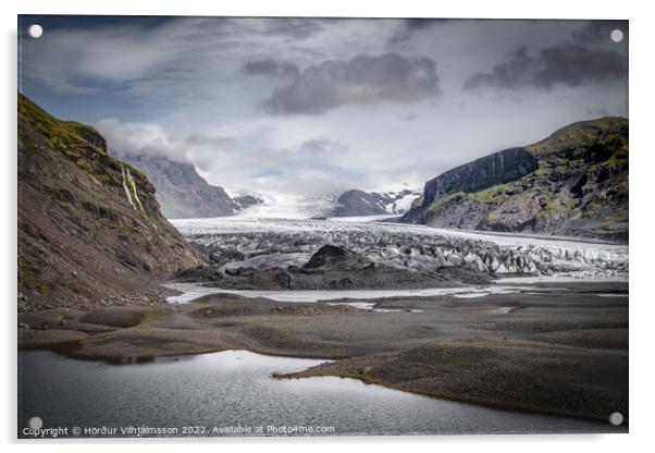Majestic Glacial Bay Acrylic by Hörður Vilhjálmsson