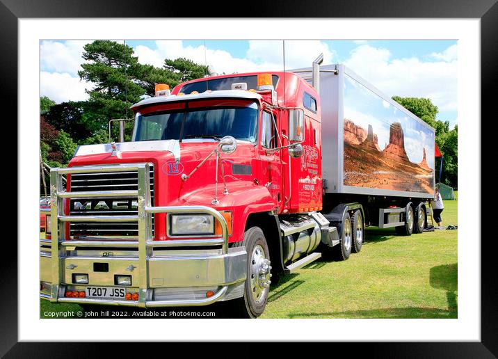 Mack haulage truck Framed Mounted Print by john hill