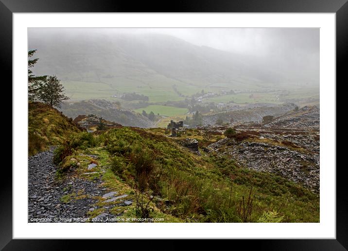 Penmachno Quarry North wales Framed Mounted Print by Jenny Hibbert