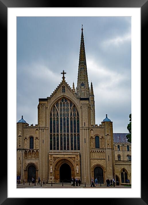 Norwich Cathedral Framed Mounted Print by Joyce Storey