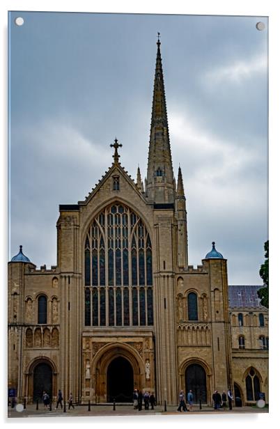 Norwich Cathedral Acrylic by Joyce Storey