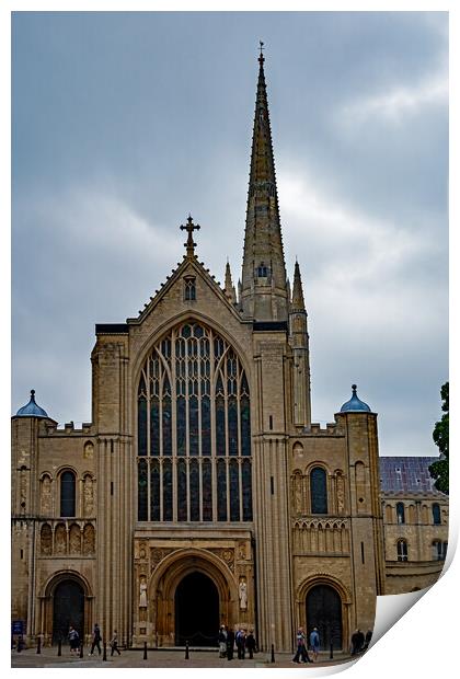 Norwich Cathedral Print by Joyce Storey