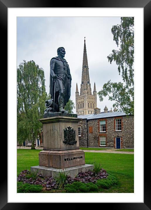 Duke of Wellington Statue Framed Mounted Print by Joyce Storey