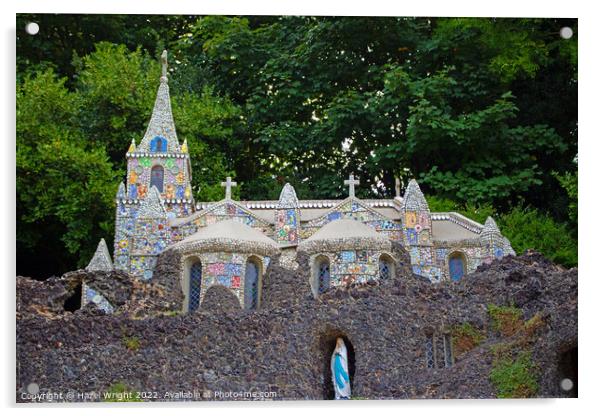 Little Chapel, Guernsey Acrylic by Hazel Wright