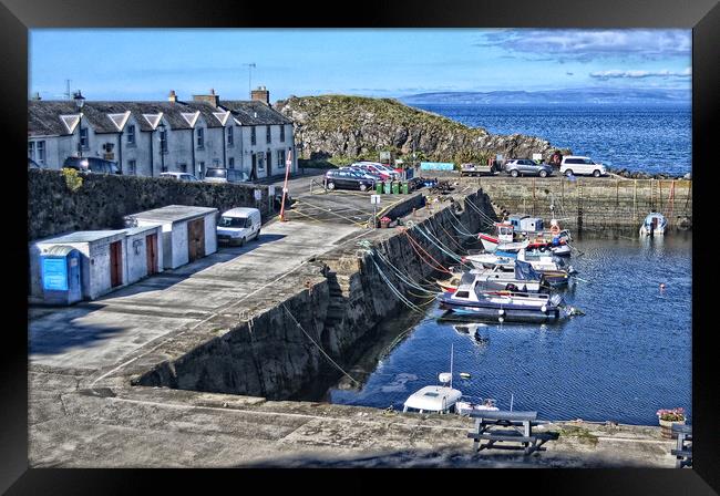 Dunure harbour South Ayrshire Framed Print by Allan Durward Photography