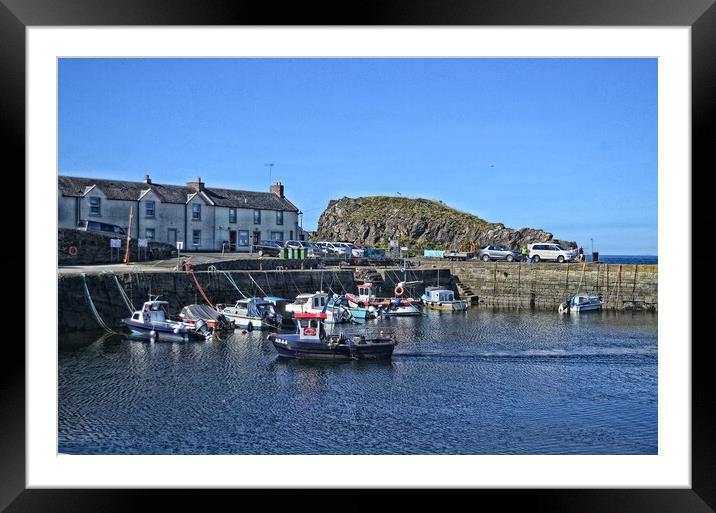 Small fishing boat home to Dunure Framed Mounted Print by Allan Durward Photography
