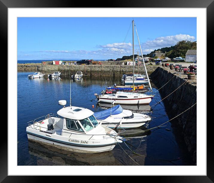 Small craft at Dunure Framed Mounted Print by Allan Durward Photography