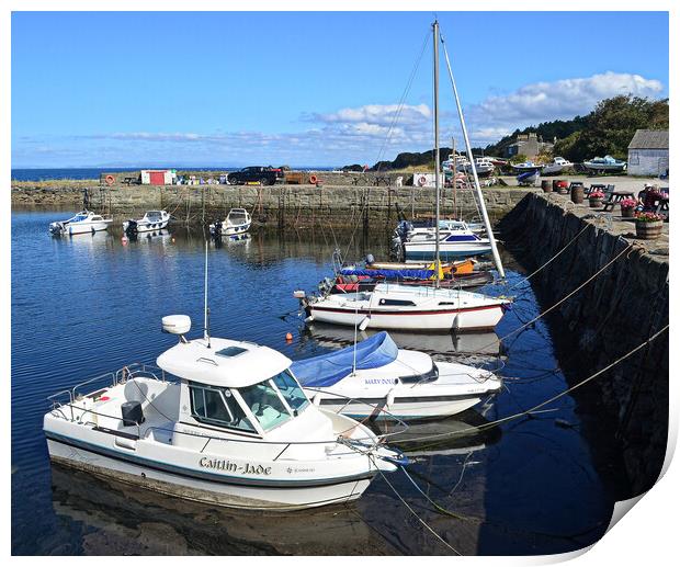 Small craft at Dunure Print by Allan Durward Photography