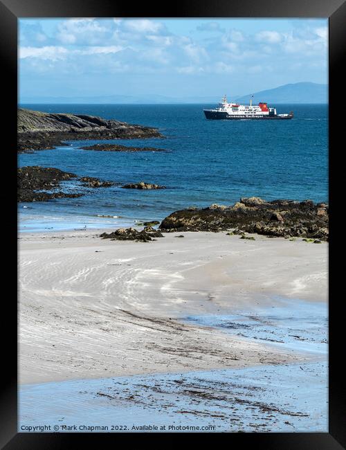 CalMac ferry and Queen's Bay, Colonsay Framed Print by Photimageon UK