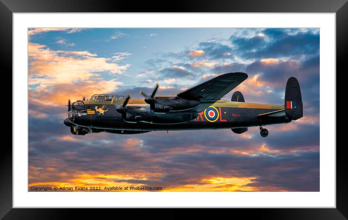 Lancaster Bomber  Framed Mounted Print by Adrian Evans