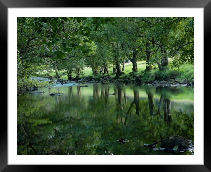Refection's on Scottish river   Framed Mounted Print by christian maltby