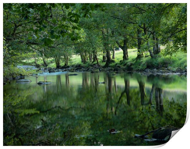 Refection's on Scottish river   Print by christian maltby