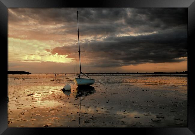 Serenity in Poole Harbour Framed Print by paul cobb