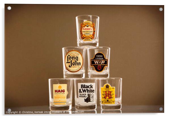 Whisky Anyone? Acrylic by Christine Kerioak
